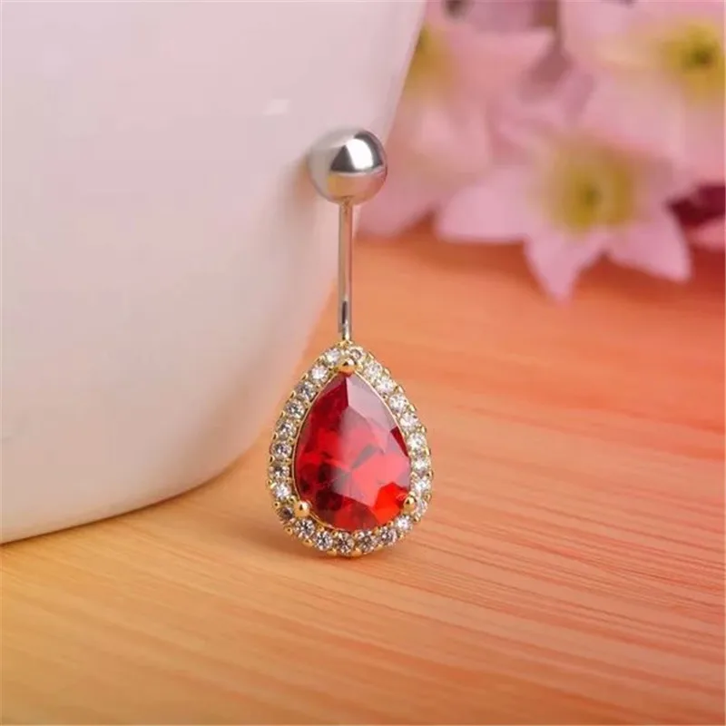 Ms Betti water drop shape navel ring for fashion ladies02