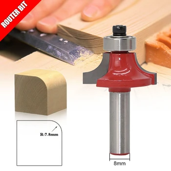 

8 Shank Round Router Bit Carbide Woodworking Cutter Round Over Edging Router Bit Shank Radius For DIY Wood Working Tool