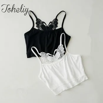 

Brand Orginal Design White bowknot short brazes modal wrapped chest small sling vest anti-shine underwear tops summer