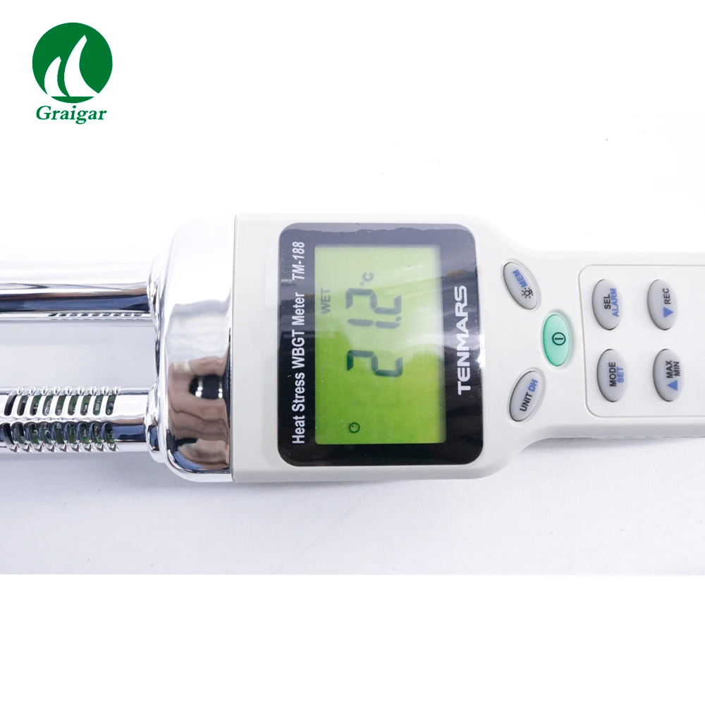 

Tenmars TM-188 Heat Stress WBGT Meter Accurate Measurement for Effects of Temperature Humidity