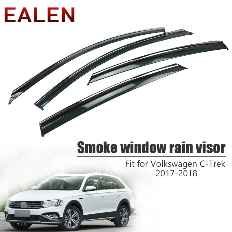 EALEN для Volkswagen VW C-trek Стайлинг вентиляционные дефлекторы Защита от солнца ABS аксессуары 4 шт./1 Комплект дымовой козырек на ветровом стекле