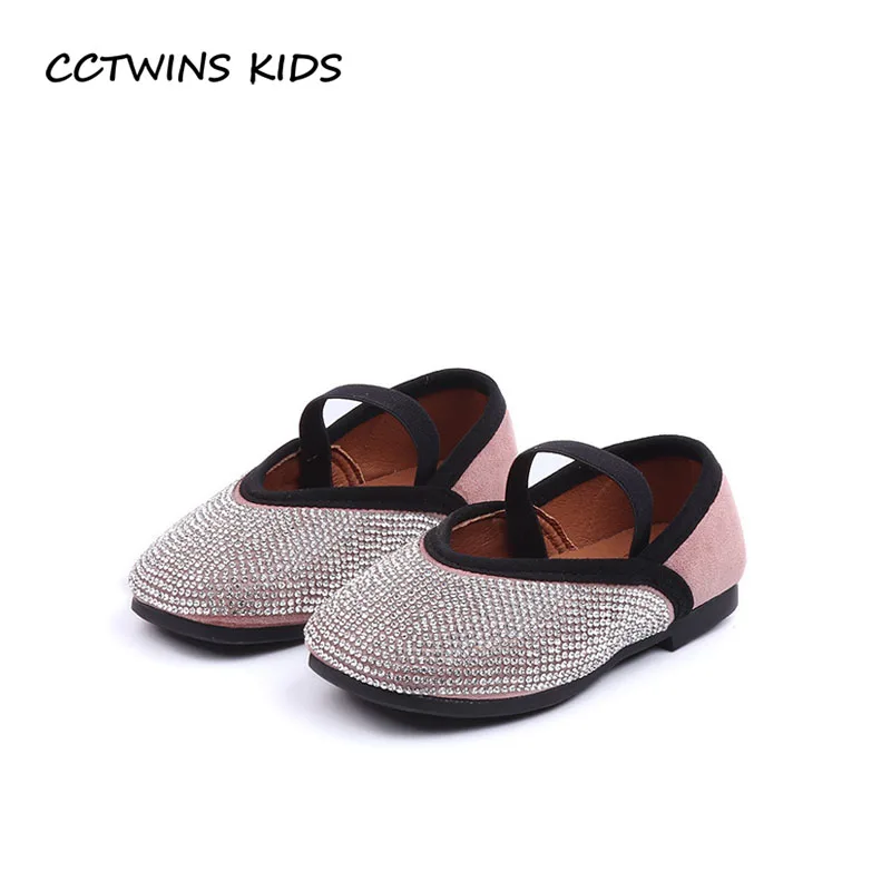 CCTWINS KIDS 2018 Autumn Toddler Brand Ballet Baby Fashion Rhinestone Flat Children Pink Princess Shoe Children GB1949