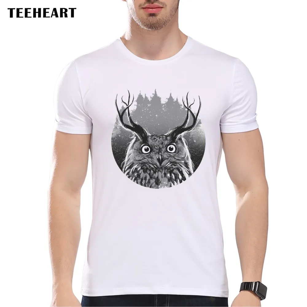 TEEHEART 2017 стильная модная мужская футболка с круглым вырезом и принтом Ночной воин