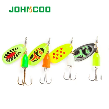 

JOHNCOO Spinner Bait Metal Spoon 2pcs/lot Fishing Lure Minnow 5g/8g/11g/13g Artificial Bait Fishing Lure Metal Lure High Quality