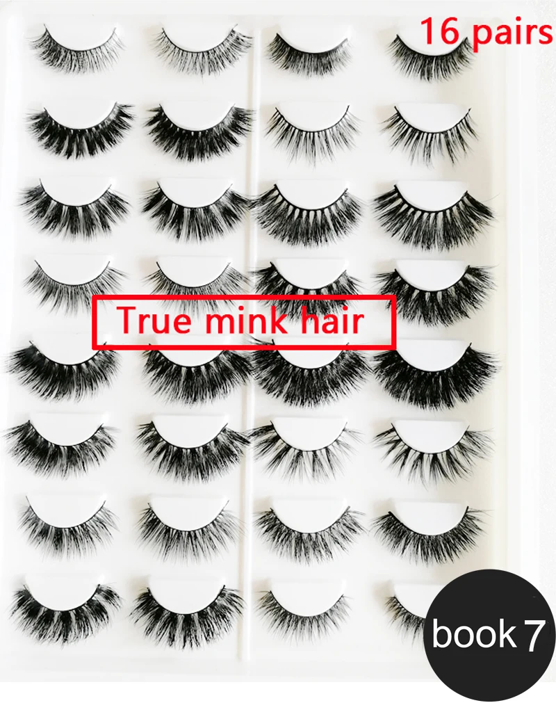 

Fashion 3D mink Lashes 3D Silk lashes 3D mink eyelashes 16 pairs lashes book Thick long Lashes False Eyelash box eyelash book
