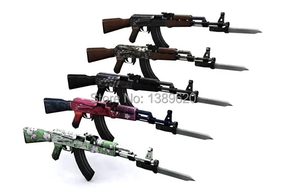 Бумажная модель пистолета Масштаб 1:1 ak 47 /3D пазл DIY развивающая игрушка имитация