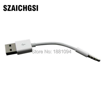 

SZAICHGSI USB Cable 2.0 Charger SYNC M to M Audio Headphone Jack Adapter Cord 3.5mm White for Apple for ipod 3rd 4th 5th 1000pcs