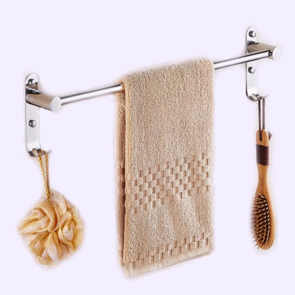 304 Stainless Steel Towel Bar Bathroom Wall Mounted Shelf ...