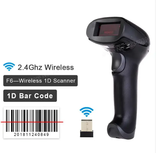 with Auxiliary Light for Mobile Payment 2D Barcode Scanner Supermarket Store 2.4Ghz Wireless Barcode Reader IP54 Waterproof Ergonomic Handheld Barcode Scanner 