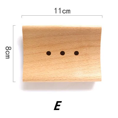 Творческий Натуральный Бамбуковый деревянный мыльница душевой поддон сушилка аксессуары для ванной комнаты - Цвет: E