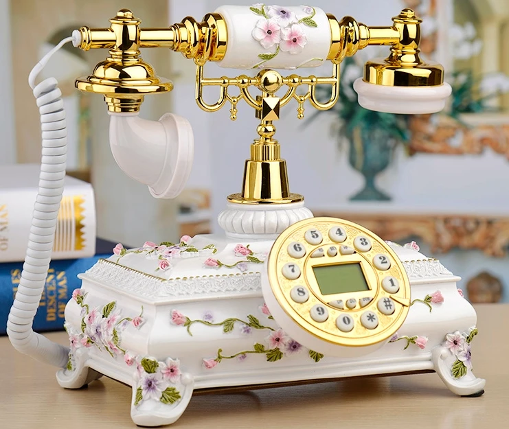 Модное старинное украшение домашнее животное античный телефон модный телефон/громкой связи/с подсветкой/идентификатор звонящего