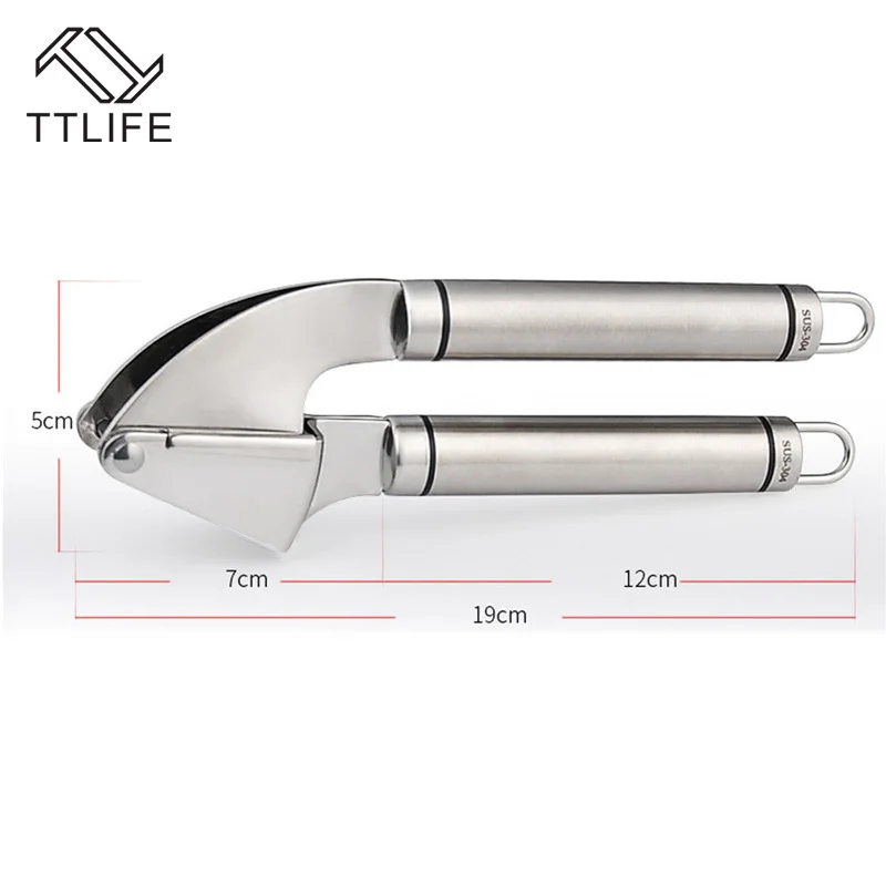  TTLIFE 2016 Hot Kitchen Squeeze Tool Alloy Crusher Garlic Presses Stainless Steel Garlic Ginger Grater Planer Slicer 