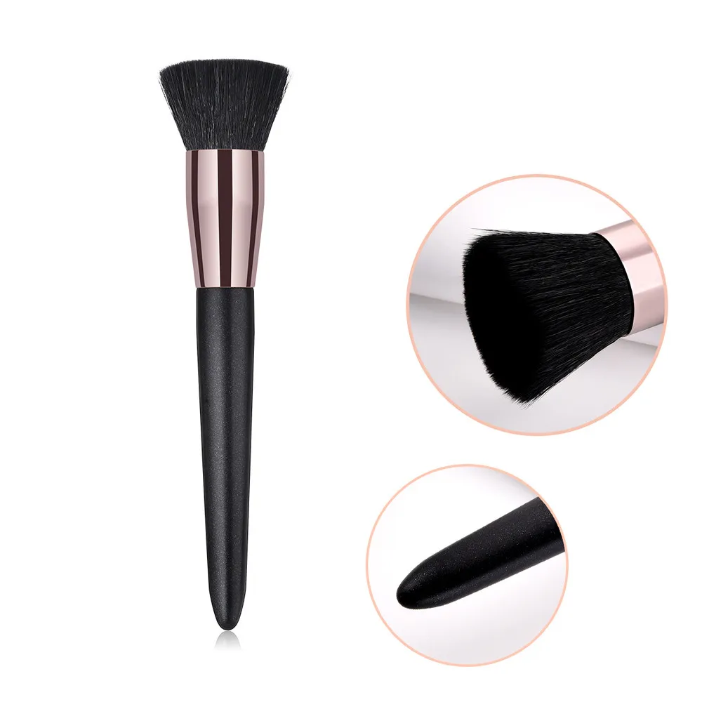 

2019 1Pcs Wooden Foundation Cosmetic Eyebrow Eyeshadow Flat Top Brush Makeup Beauty make up brushes кисти для макияжа 8W2