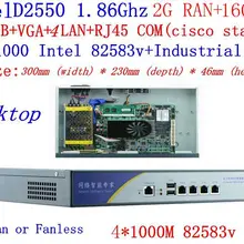 С 2G ram 16G SSD сервер брандмауэра atom D2550 1,86G 4* intel PCI-E 1000M 82583v Lan Поддержка Panabit Wayos ROS Mikrotik PFSense