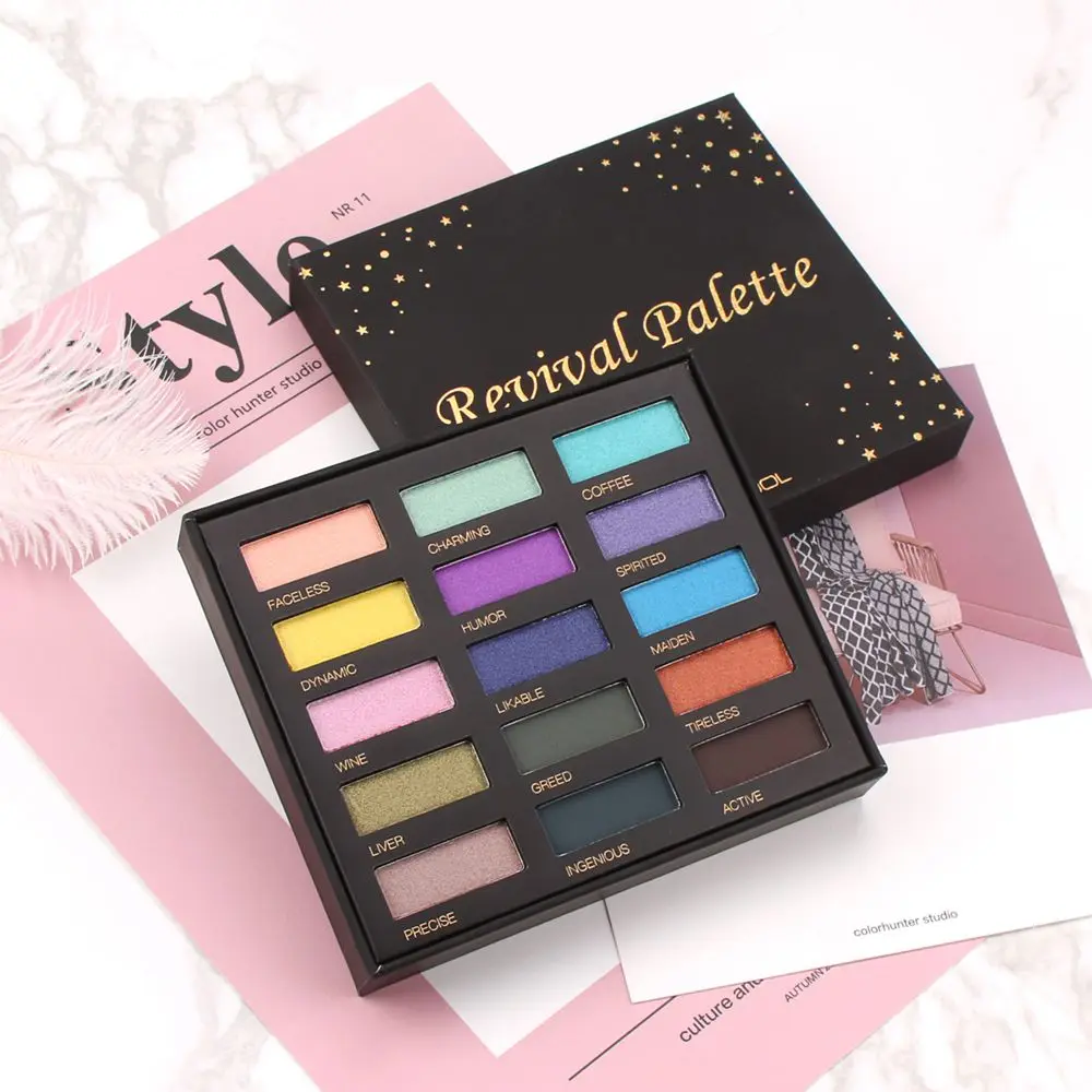 

15 Colors matte Glitter eyeshadow Pallette Make up Pallette Shimmer Pigmented Eye Shadow Beauty Waterproof Cosmetics maquillage