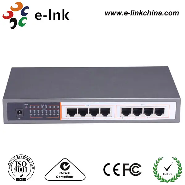 

10/100/1000Mbps 8 port Unmanaged PoE Switch