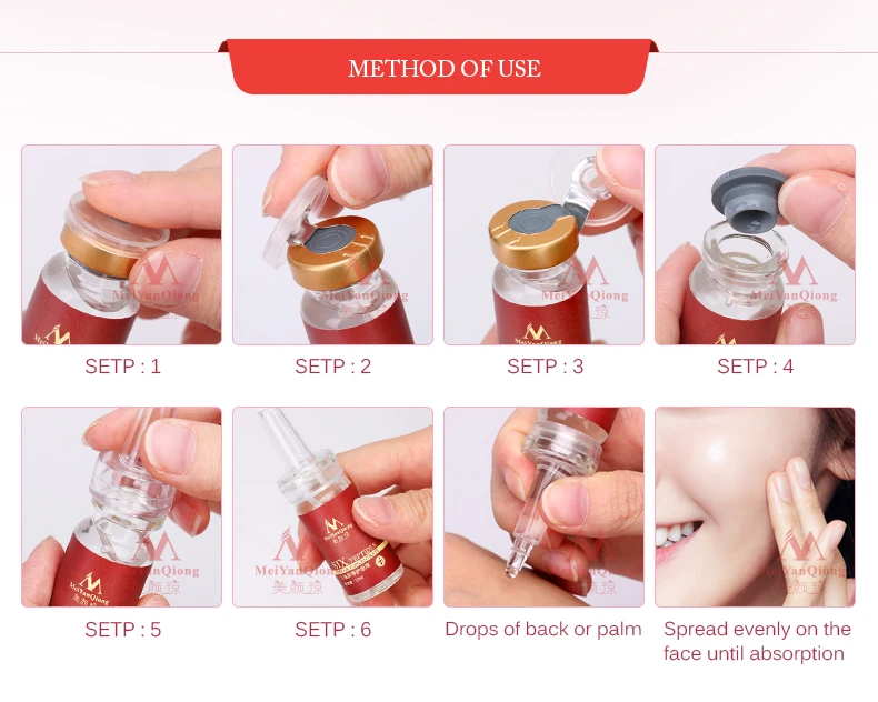 MeiYanQiong Сыворотка против морщин уход за кожей ремонт Антивозрастная Жидкая Сыворотка для лица отбеливающий продукт шесть пептидов ремонтный концентрат
