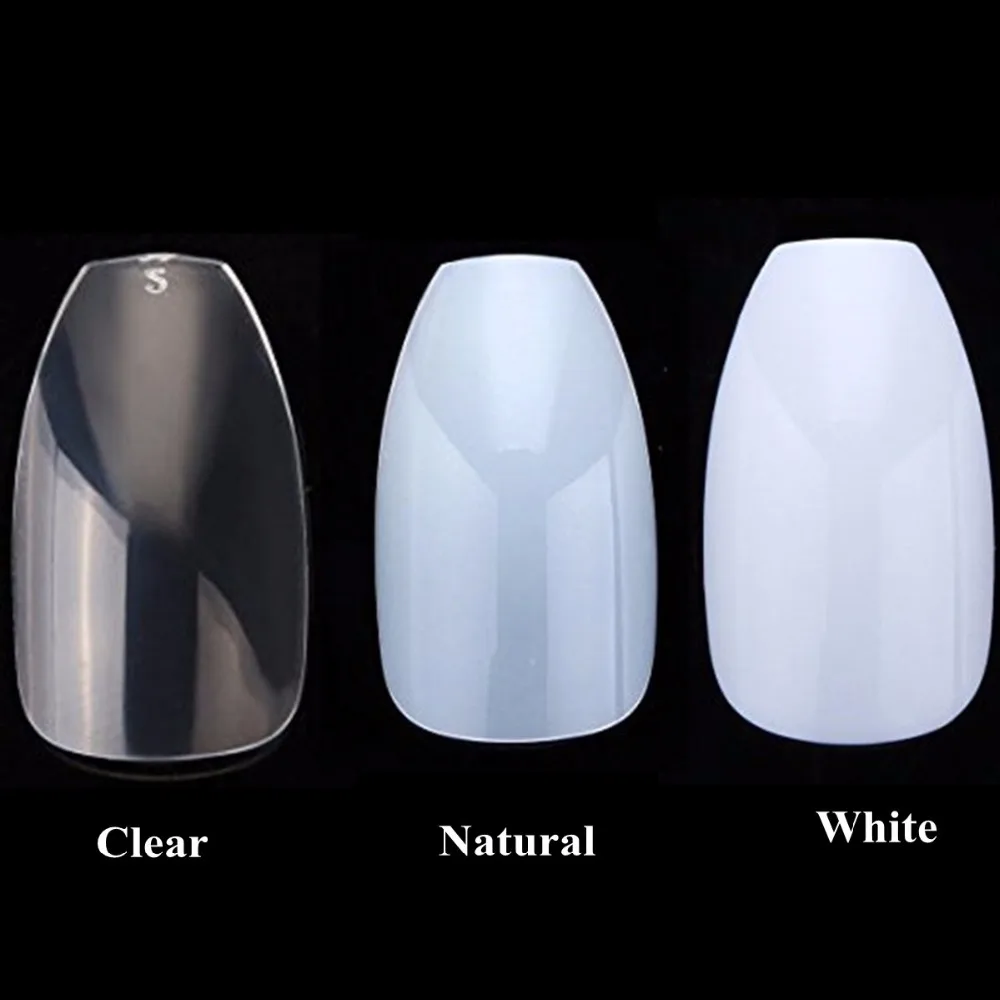 Pontas das Unhas Salões de Beleza do Unha e Diy Atacado Bolsas Lote Curto Caixão Bailarina Unhas Postiças A0498xx 10 Tamanhos-para 100 –