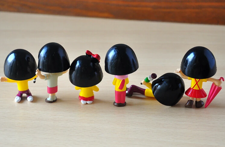 12 шт./лот 5 см Chibi Maruko Chan Sakura Momoko куклы ПВХ экшн фигурки гаражный набор игрушки