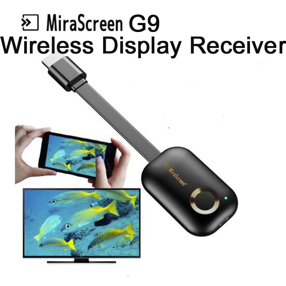 Mirascreen G9 Plus автомобильный chromecast/miracast/airplay 5G Cast 2,4G android tv stick беспроводной HDMI 4K 1080P зеркальный экран зеркальное отображение