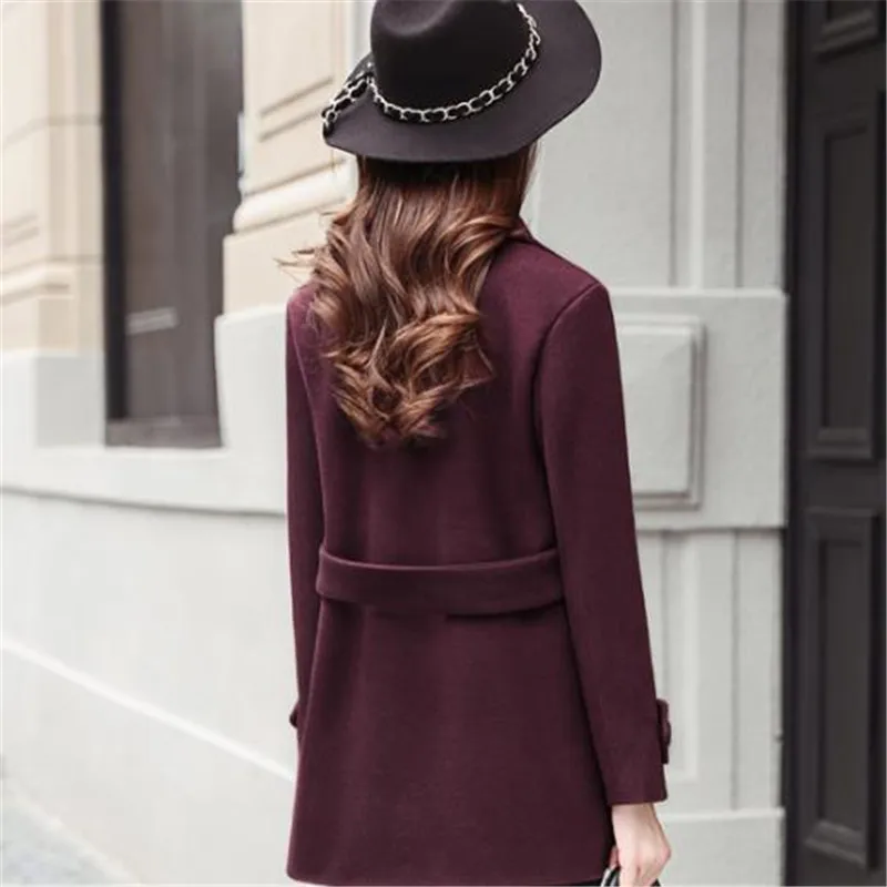 Woolen coat women's Short Section Korean 2018 New Women Cashmere Woolen Parka Autumn Winter Thicken Slim Jacket Coat Female