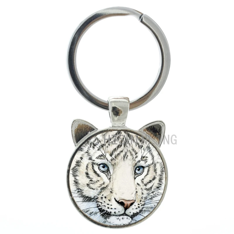 

King of the forest Fierce Tiger keychain vintage fashion wild animals charms pendant key chain ring Protect save wildlife CN277