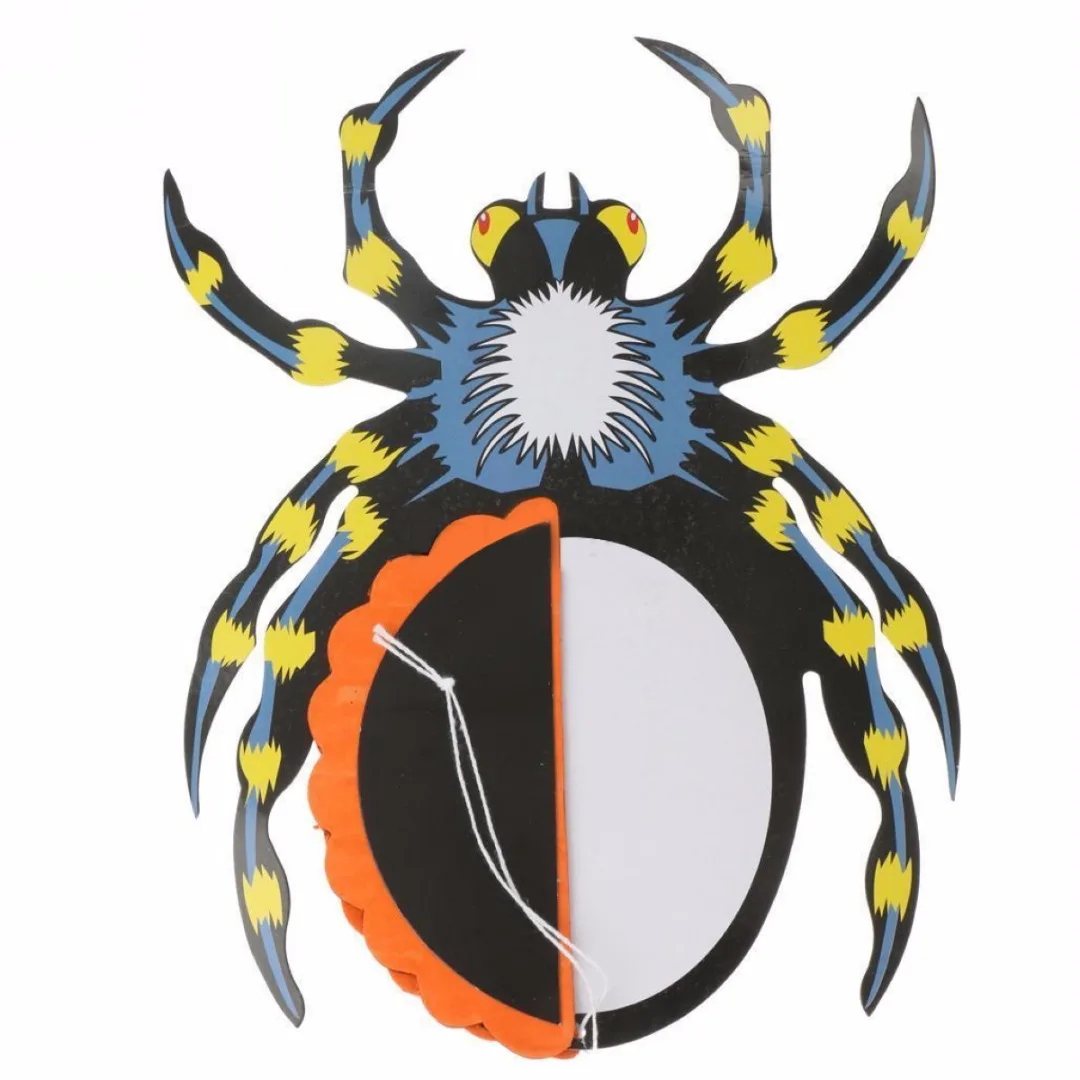 JX-LCLYL 3D Retro Foldable Spider Halloween Festival Party Decor Paper Lantern Hanging