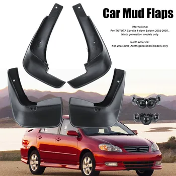 

Car Fender Splash Guards Mud Flaps Mudguards Mudflaps Accessories For Toyota Corolla E120 E130 Altis 2002-2008 Sedan