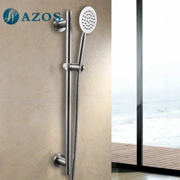 

ALL Metal SUS304 Stainless Steel Hand Shower Head with Adjustable Slide Bar, Brushed Finish LYTZ004