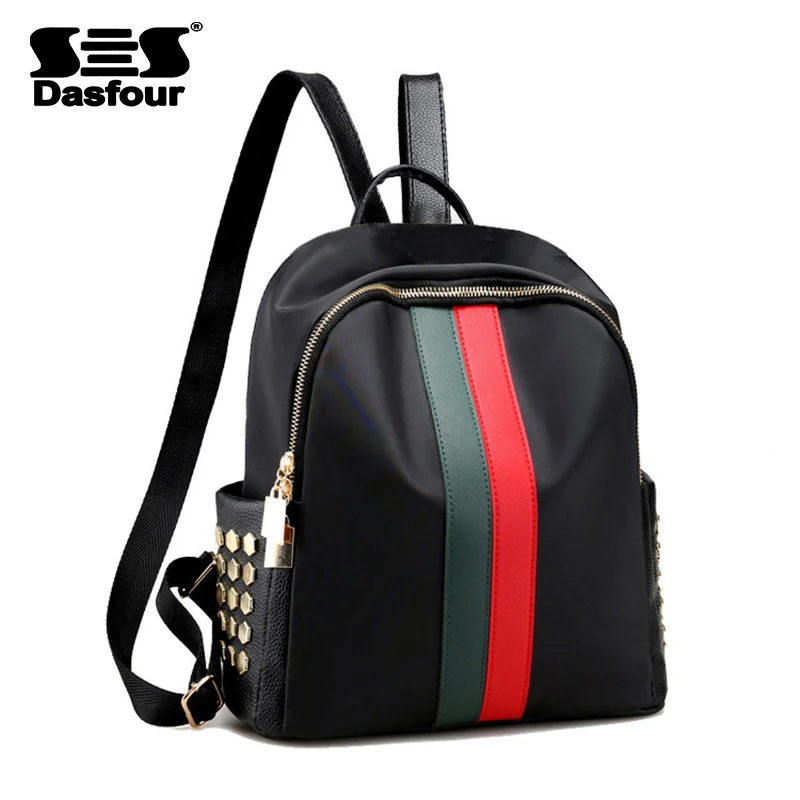 Fashion Women Backpack Crossbody Black Youth Oxford Mini Backpacks for