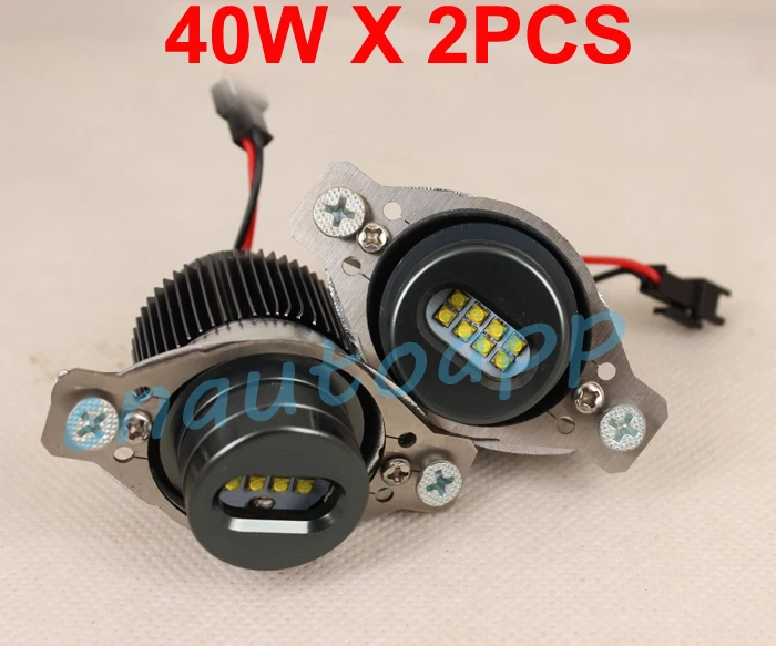 

Custom Angel Eyes Plug & Play LED Marker Headlights Daytime Running Light DRL No Error Anle eye - One Set (40W X 2PCS)