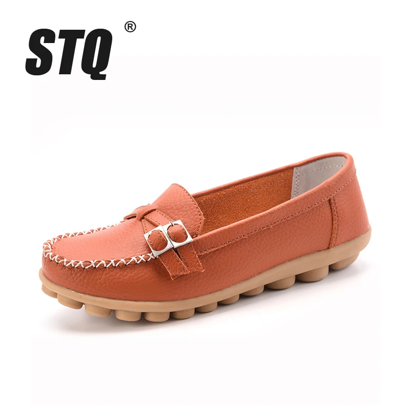 STQ/Женская обувь на плоской подошве; натуральная кожа; балетки на плоской подошве; женская обувь без шнуровки, с круглым носком, балетки, мокасины женские мокасины, 1188