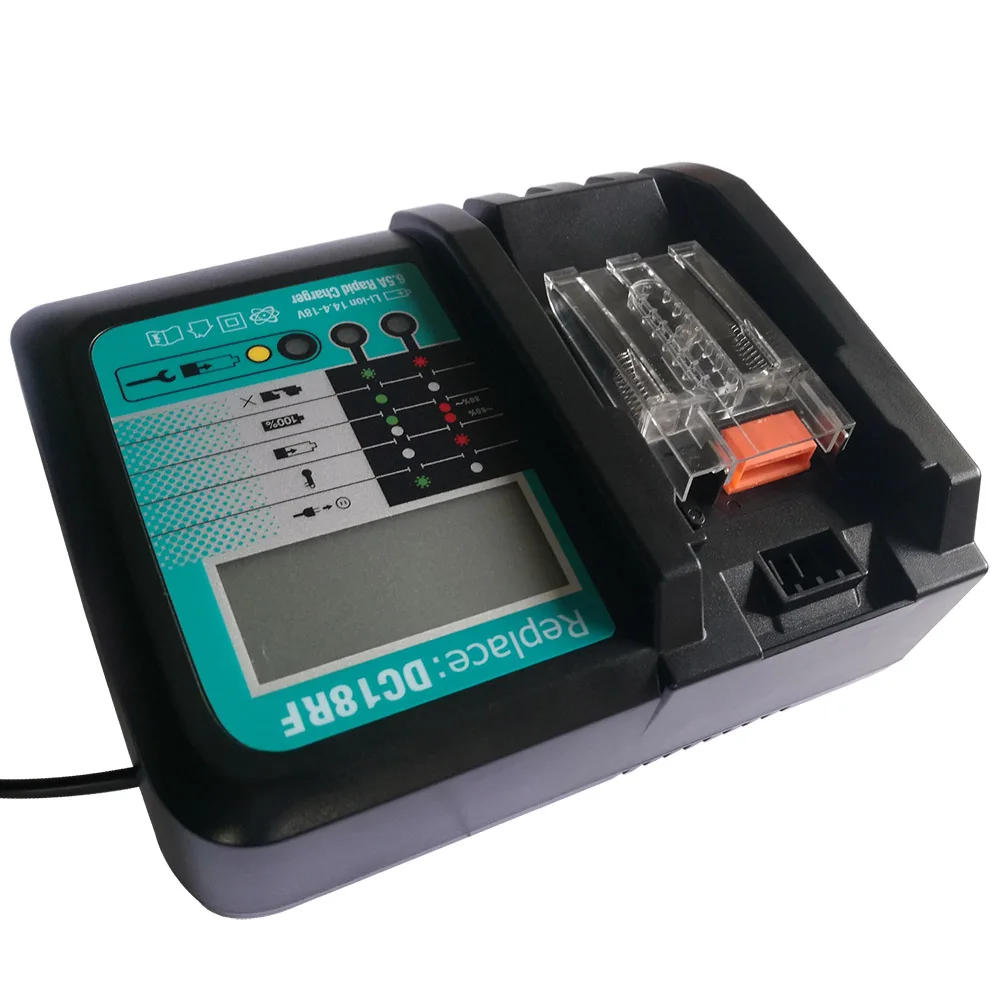 Fast Lithium Battery Charger 6.5A LCD for Makita 14.4V 18V battery fit 100-240V voltage and fan cooling+ high quality