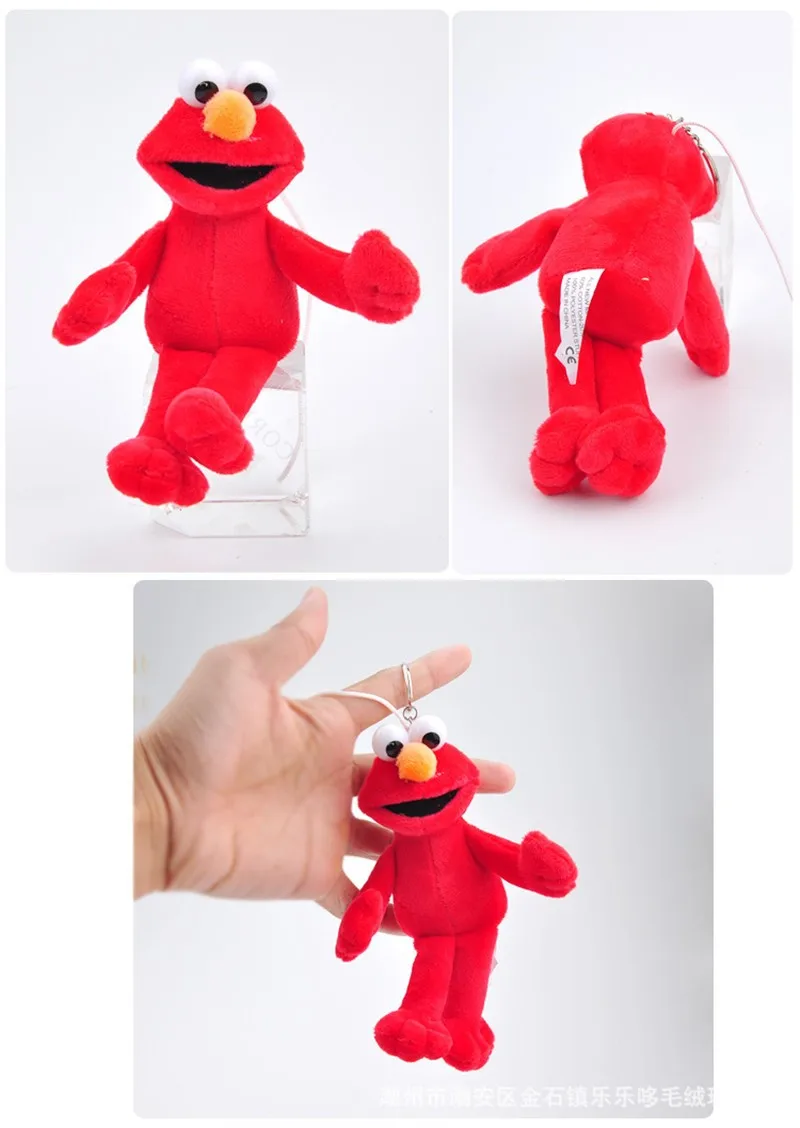 Sesame Street Elmo Plush Pendant Toys Cartoon Stuffed Peluche Dolls Gift 6pcslot 3 sets 12-15cm  (2)