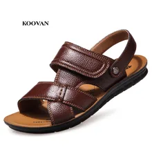 Koovan/Для мужчин сандалии и тапочки новые летние дышащие Нескользящие сандалии Открытый Дом характер тапочки Для Мужчин's обувь