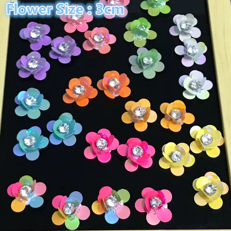 3pcslot 3d Handmade rhinestone beaded Patches for clothing Sew on sequins applique flower embroidery parches for shoes hat bags