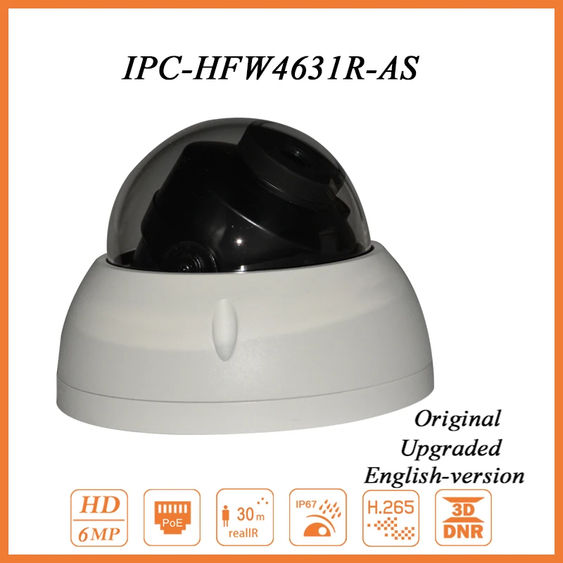 

DH-IPC-HDBW4631R-AS 6MP HD Dome Security Camera in/out Alarm IP67 IK10 IR 30M