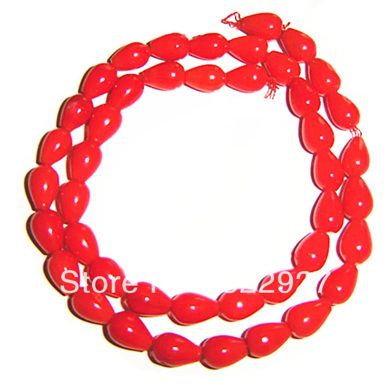 Pear shape bamboo coral beads 40 piece per lot approx 7x10mm in size 1.2mm hole for jewelry use wholesale price! | Украшения и