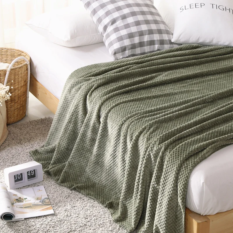 Buy Nordic Simple Flannel blankets soft baby blanket winter anti pilling thick