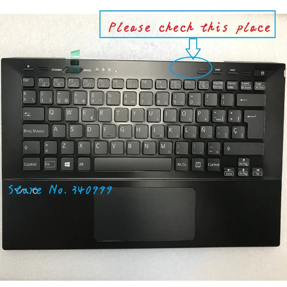 Новинка для SONY Vaio SVS13 SVS13A испанская клавиатура Teclado с подсветкой и сенсорной панелью