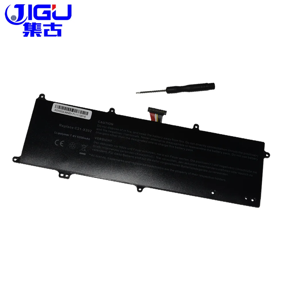 JIGU C21-X202 Laptop Battery For ASUS S200LI236 For VivoBook X201E X202E-CT006H S200 X201 S200E S200L3217E X201E ARM X202E-3E
