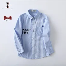 Kung Fu Ant/футболка с длинными рукавами и надписью, 3 цвета, с отложным воротником, хлопковая Студенческая форма для мальчиков, весенне-Осенняя детская одежда, 7112