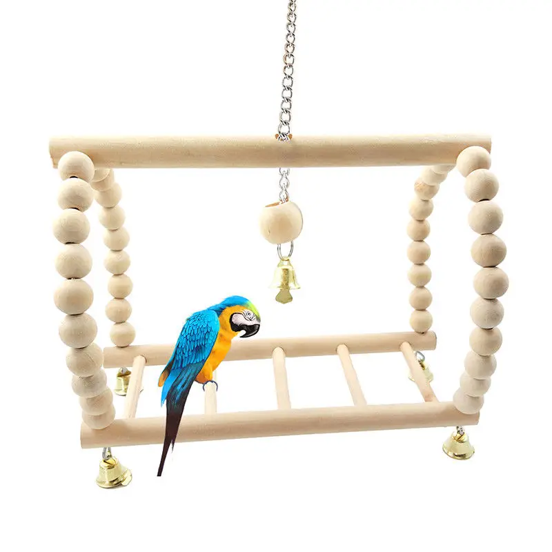 Pet Bird Swing Suspension Bridge Ladder Climb Parakeet Budgie Parrot Hammock Toy Diy