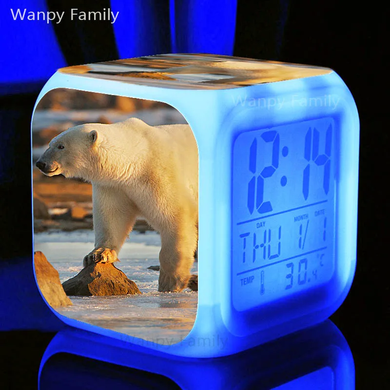 [Wanpy Family] Polar bear Alarm Clock For Children's holiday gifts