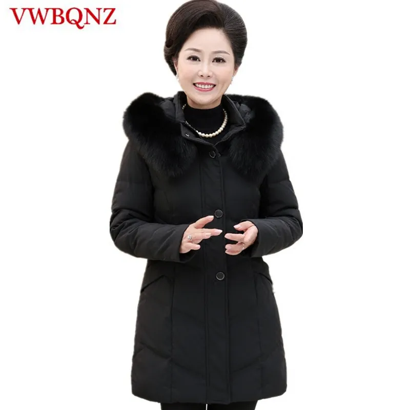 Big fur collar Parka Winter Jacket Women Outerwear Large