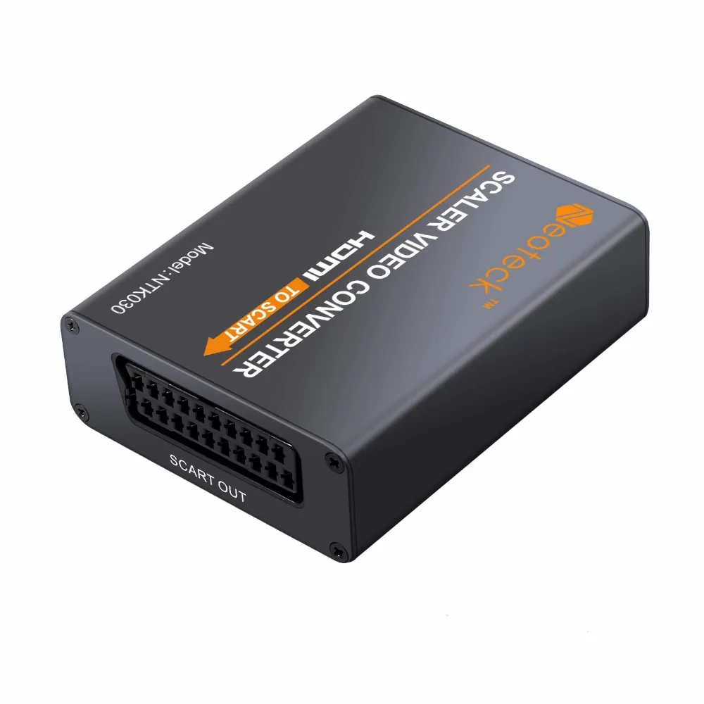 Neoteck Alloy HDMI to SCART Converter 1080P Support NTSC and PAL TV Formats Video Audio Upscaler fo