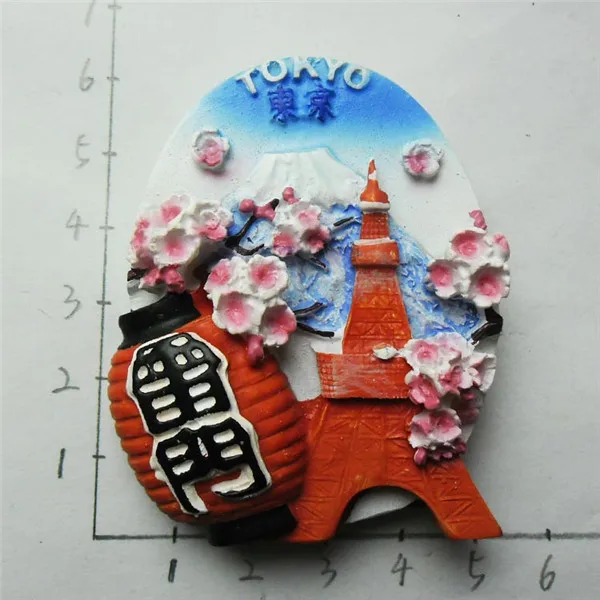 Japan Mt. Fuji Sumo Kimono Geisha Tourist Souvenir Figures Fridge Magnets - Sakura TV Tower 5