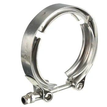 

MTGATHER 2.5 Inch Universal Stainless Heavy V-Band Clamp Flange Exhaust Turbo Downpipe