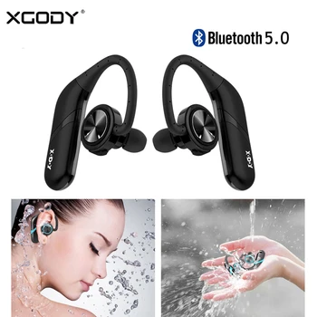 

XGODY S800 TWS In-Ear Sport Earphone Bluetooth 5.0 Waterproof Stereo Wireless Earbuds Noise Canceling Headphones Mic for Phone
