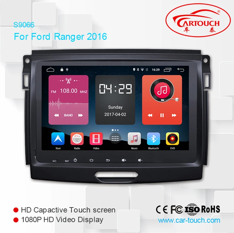 Cartouch(R) 9 дюймовый автомобильный радиоприемник DVD плеер GPS навигация для Ford Ranger 2016